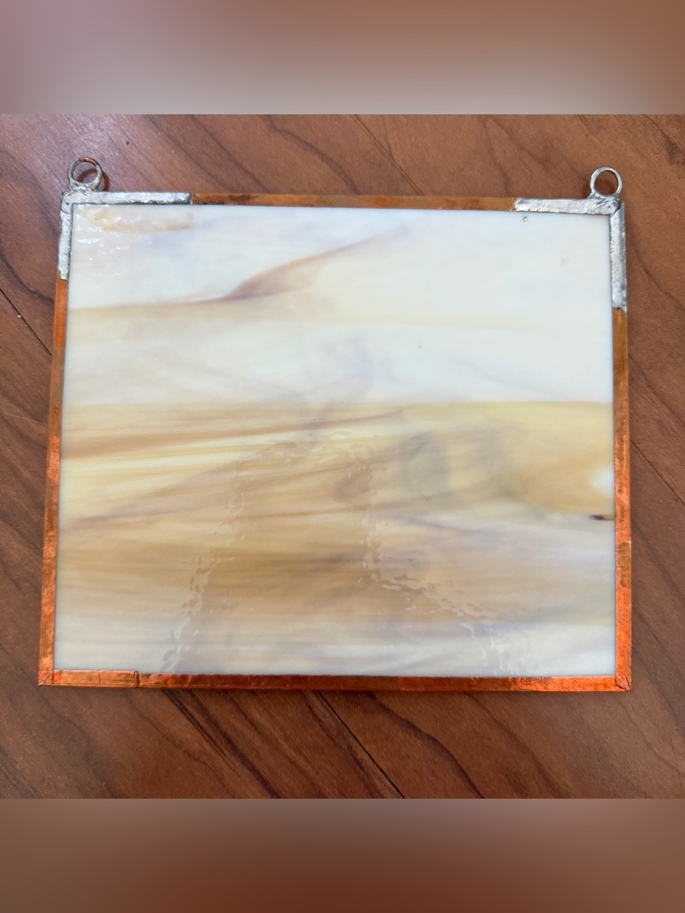Vintage Tiffany Style Slag Glass Frame Panel Horse Foal Opalescent Copper Foil - Picture 6 of 6